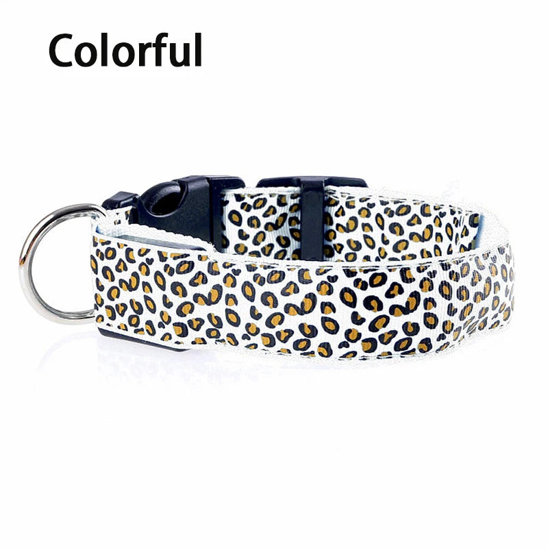 LED Luminous Dog Collar – Adjustable Glow Safety Collar for Night Walks