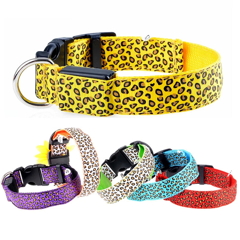 LED Luminous Dog Collar – Adjustable Glow Safety Collar for Night Walks