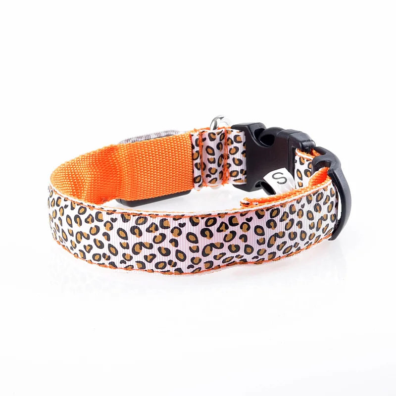 LED Luminous Dog Collar – Adjustable Glow Safety Collar for Night Walks