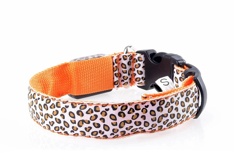 LED Luminous Dog Collar – Adjustable Glow Safety Collar for Night Walks