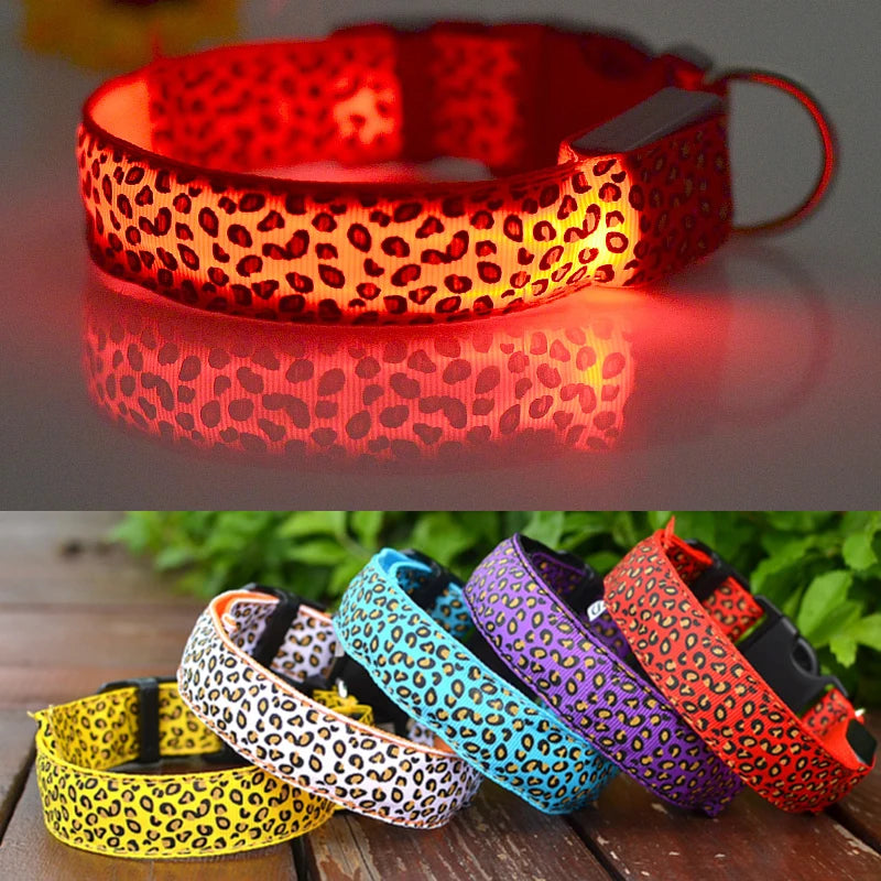 LED Luminous Dog Collar – Adjustable Glow Safety Collar for Night Walks