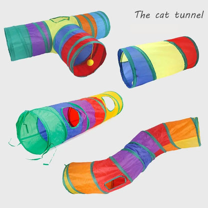 Portable Foldable Cat & Rabbit Tunnel – Interactive Play Tube for Exercise & Enrichment