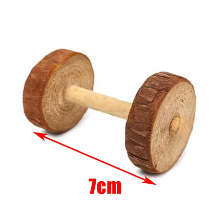 Wooden Rabbit Chew Toys – Natural Dental Roller Set