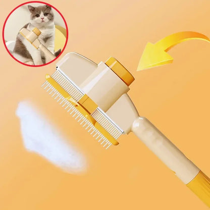 Self-Cleaning Pet Grooming Brush – One-Click Deshedding & Massage Comb for Dogs & Cats