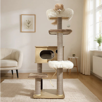 Multi-Tier Cat Tree Tower – Climbing Frame with Scratching Posts & Cozy Perch