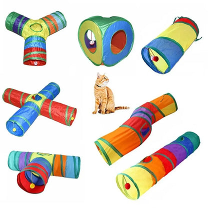 Portable Foldable Cat & Rabbit Tunnel – Interactive Play Tube for Exercise & Enrichment