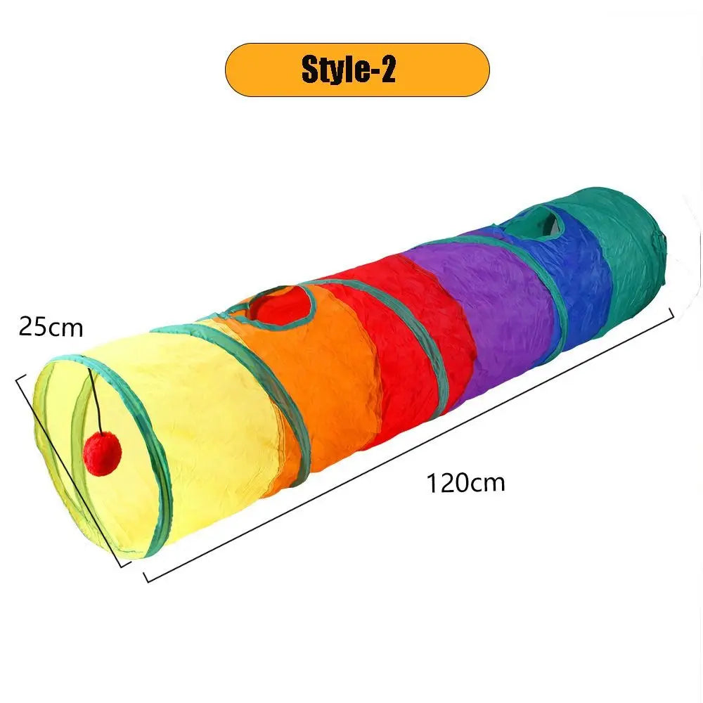 Portable Foldable Cat & Rabbit Tunnel – Interactive Play Tube for Exercise & Enrichment