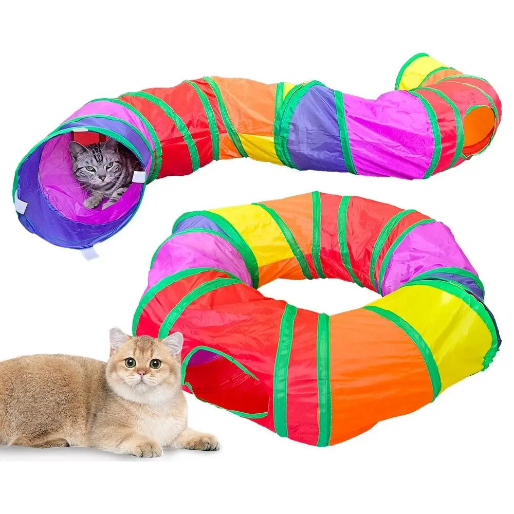 Portable Foldable Cat & Rabbit Tunnel – Interactive Play Tube for Exercise & Enrichment