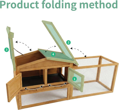 2-Story Wooden Rabbit & Small Animal Hutch