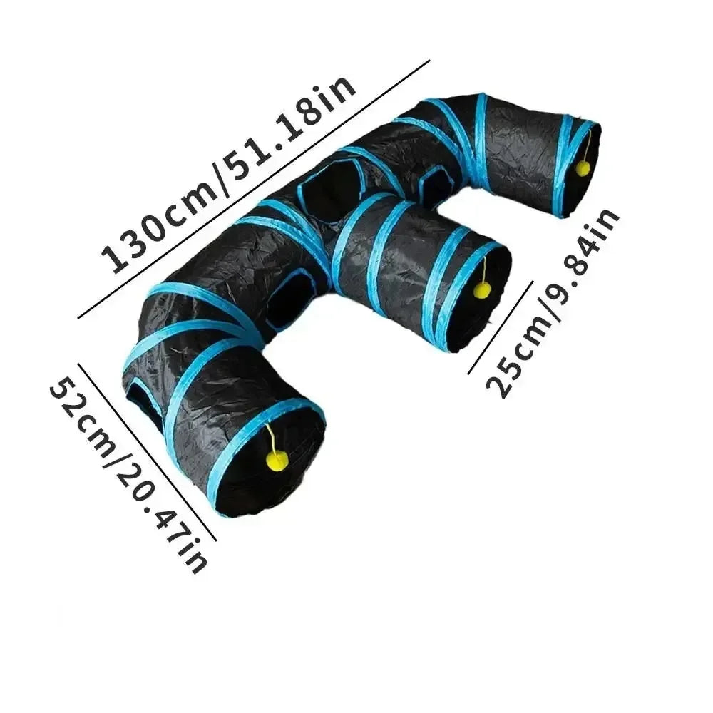 Foldable Pet Tunnel Toy – Interactive Play Tube for Cats & Rabbits