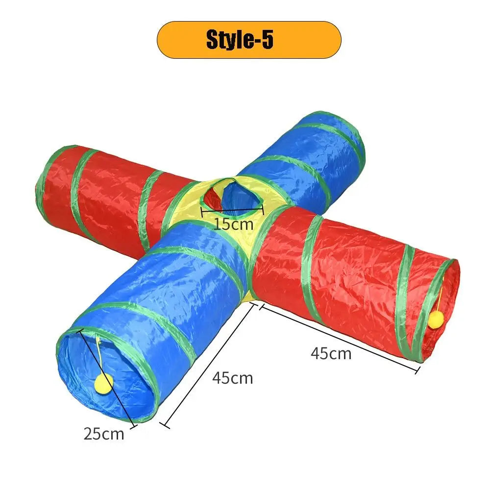Portable Foldable Cat & Rabbit Tunnel – Interactive Play Tube for Exercise & Enrichment