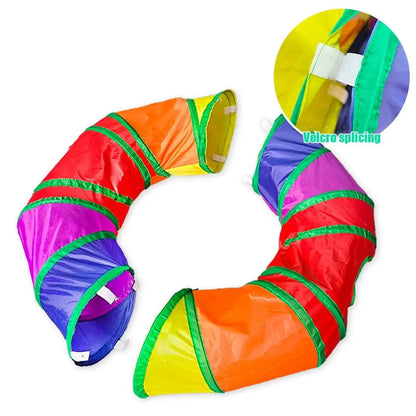Portable Foldable Cat & Rabbit Tunnel – Interactive Play Tube for Exercise & Enrichment