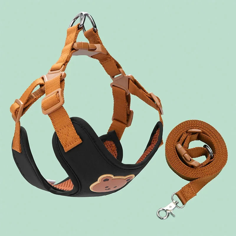 Adjustable Reflective Pet Harness & Leash Set