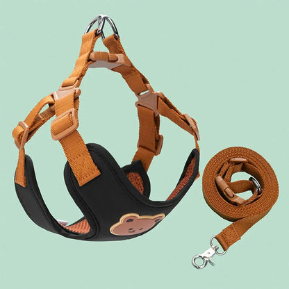 Adjustable Reflective Pet Harness & Leash Set