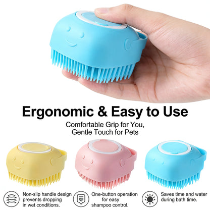 2-in-1 Pet Bath & Massage Brush