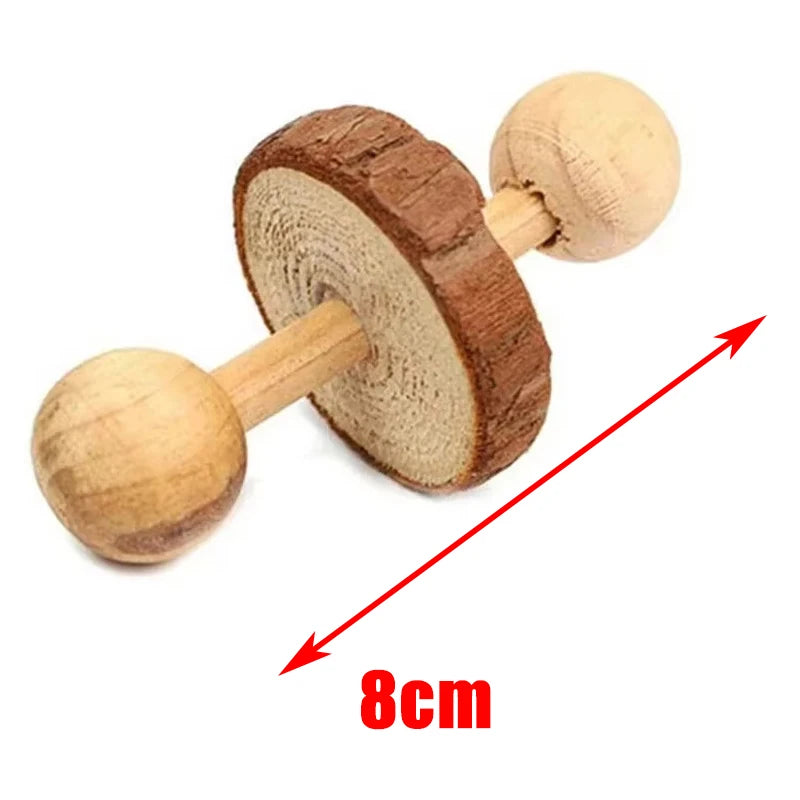 Wooden Rabbit Chew Toys – Natural Dental Roller Set