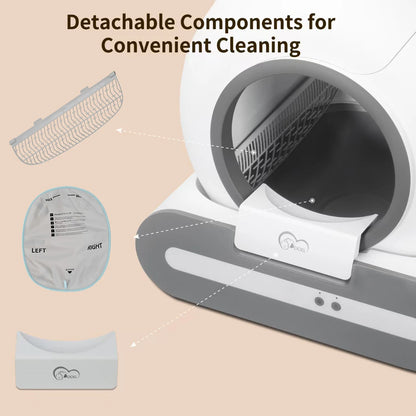 Smart Self-Cleaning Cat Litter Box with App Control