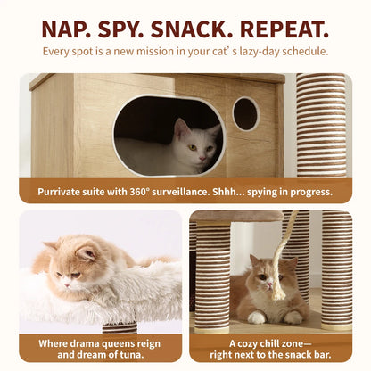Multi-Tier Cat Tree Tower – Climbing Frame with Scratching Posts & Cozy Perch