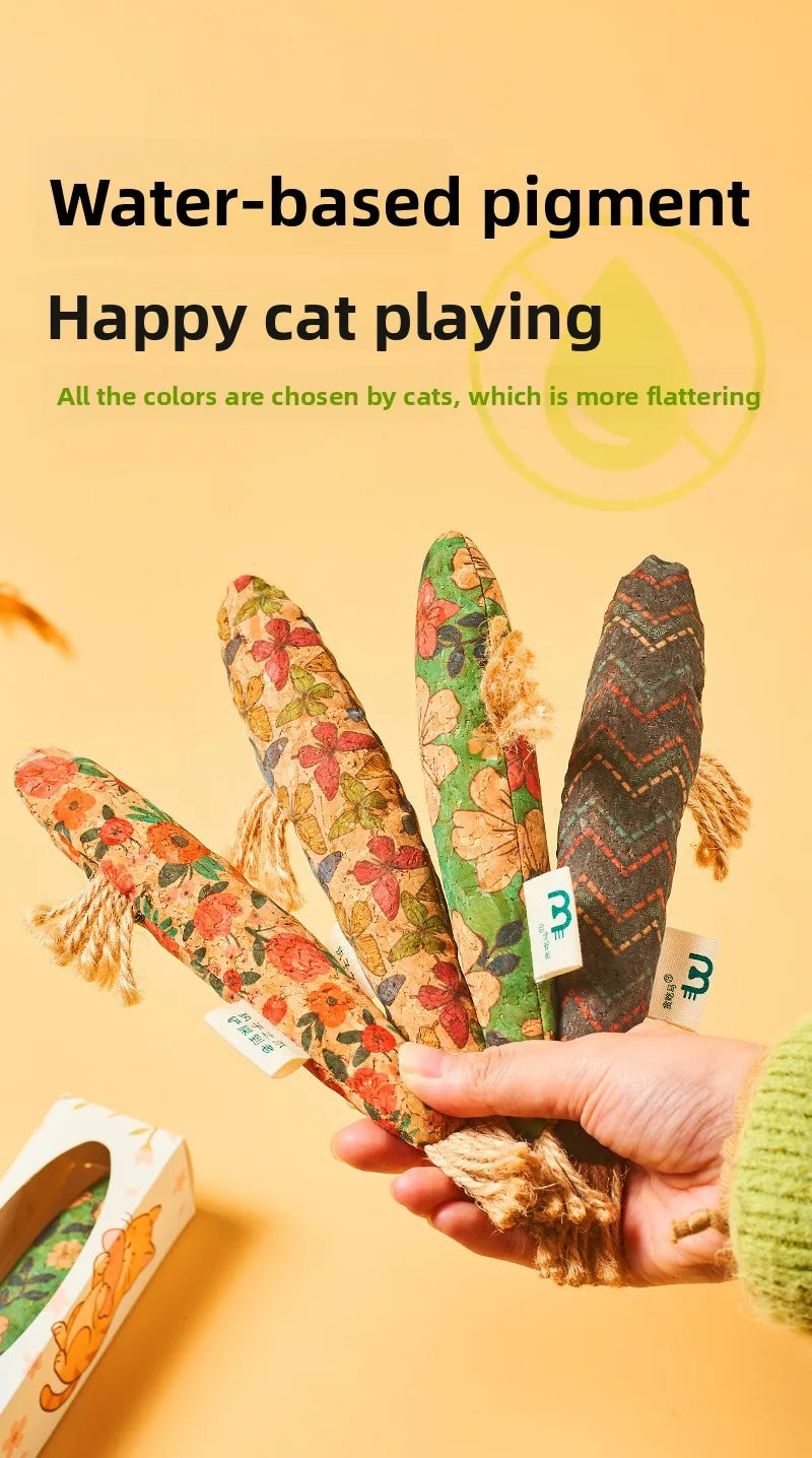 Natural Matatabi Catnip Fish Toy – Interactive Chew & Teething Toy for Cats & Kittens