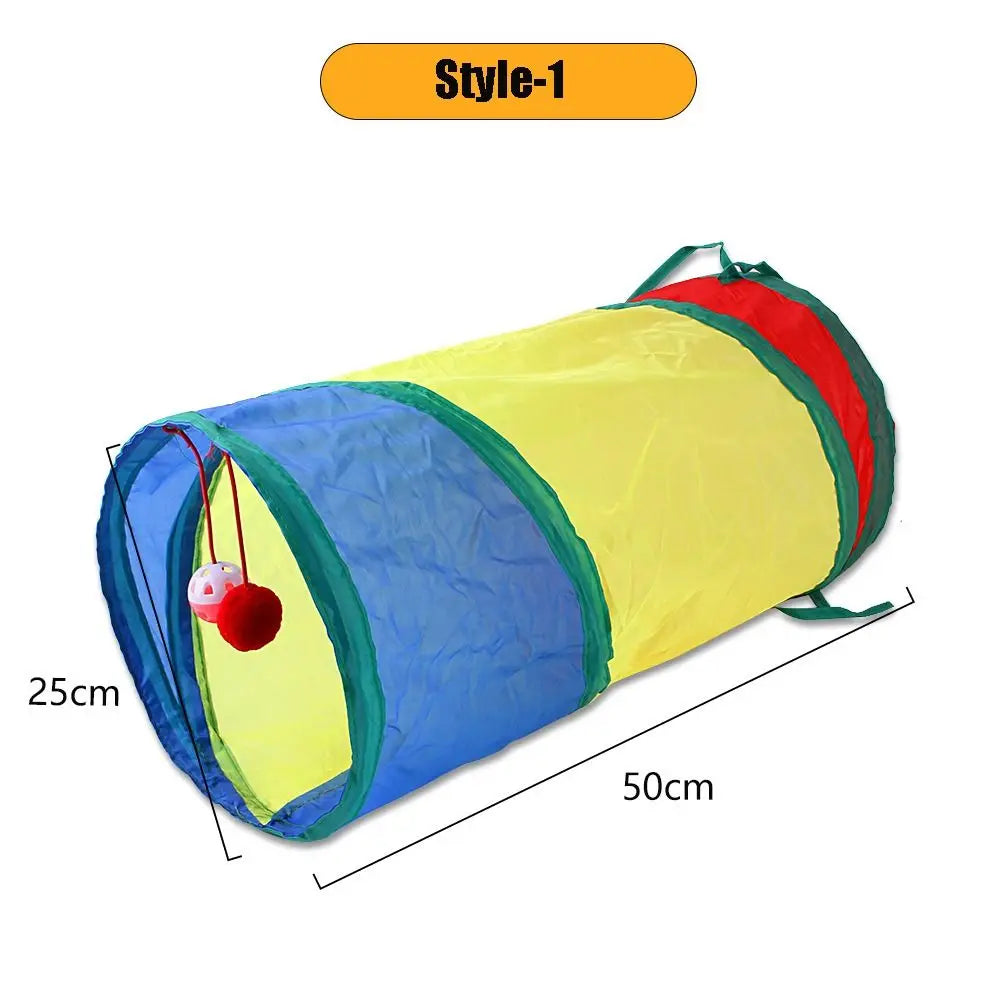 Portable Foldable Cat & Rabbit Tunnel – Interactive Play Tube for Exercise & Enrichment