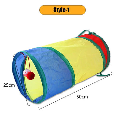 Portable Foldable Cat & Rabbit Tunnel – Interactive Play Tube for Exercise & Enrichment