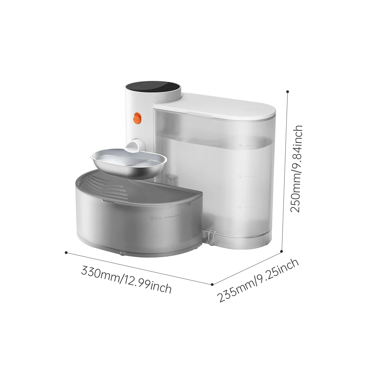 Smart Stainless Steel Pet Water Fountain – Automatic Wireless Dispenser for Cats & Dogs