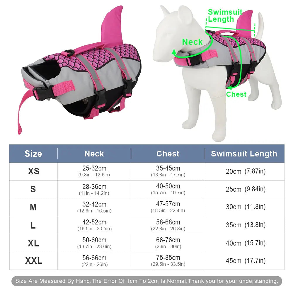 Shark Pet Life Jacket Vest