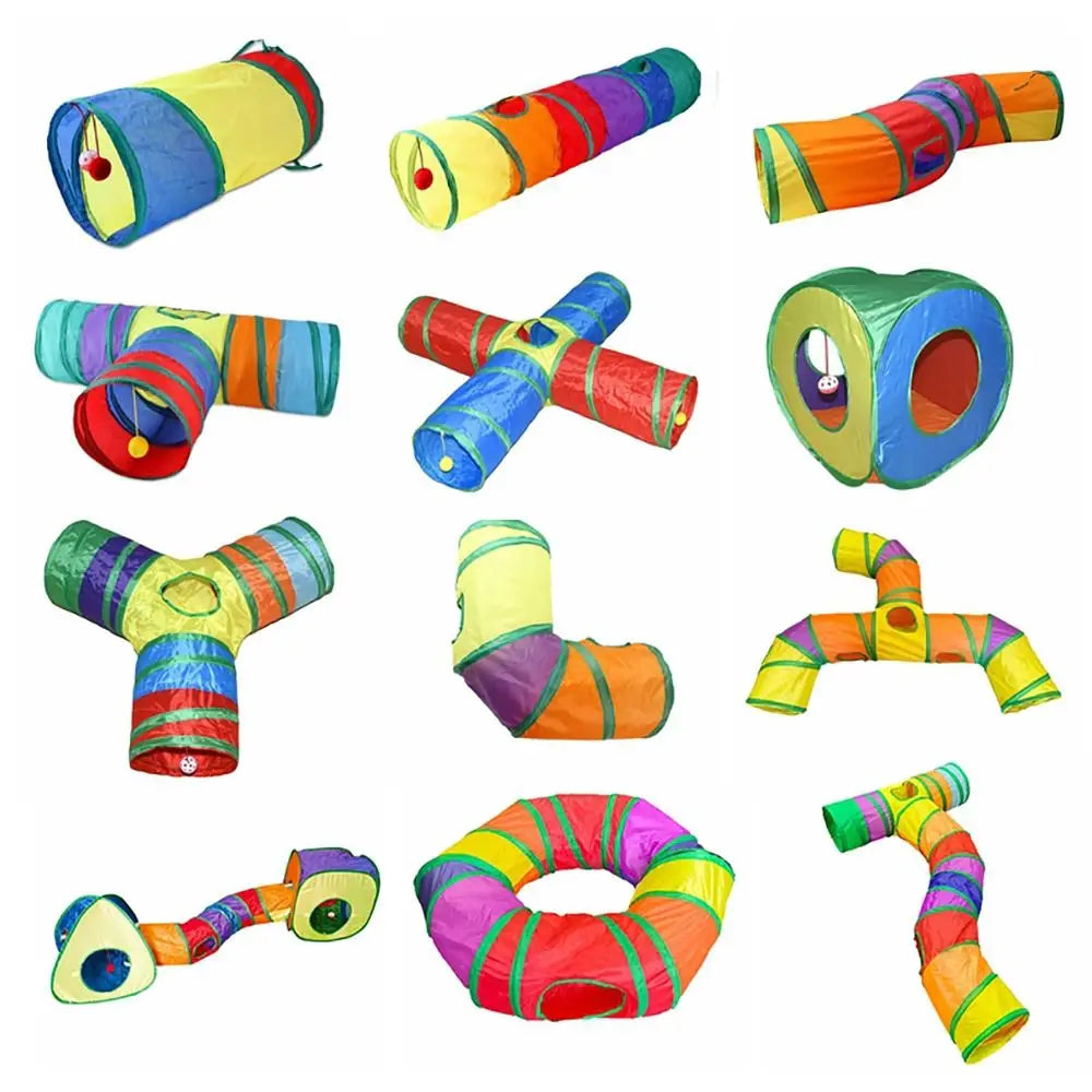 Portable Foldable Cat & Rabbit Tunnel – Interactive Play Tube for Exercise & Enrichment