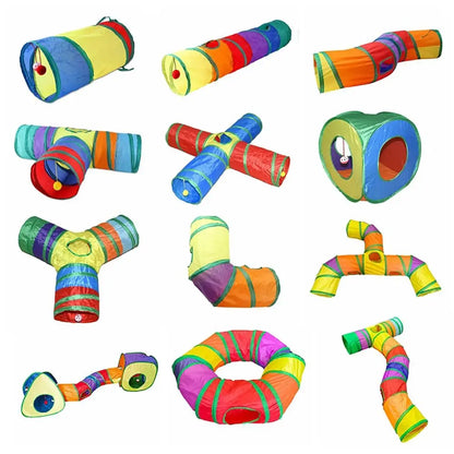 Portable Foldable Cat & Rabbit Tunnel – Interactive Play Tube for Exercise & Enrichment