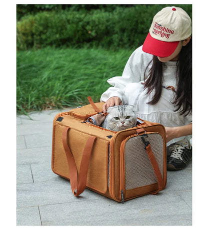 Premium Large Capacity Travel Bag for Cats, Dogs & Rabbits