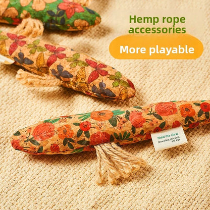 Natural Matatabi Catnip Fish Toy – Interactive Chew & Teething Toy for Cats & Kittens