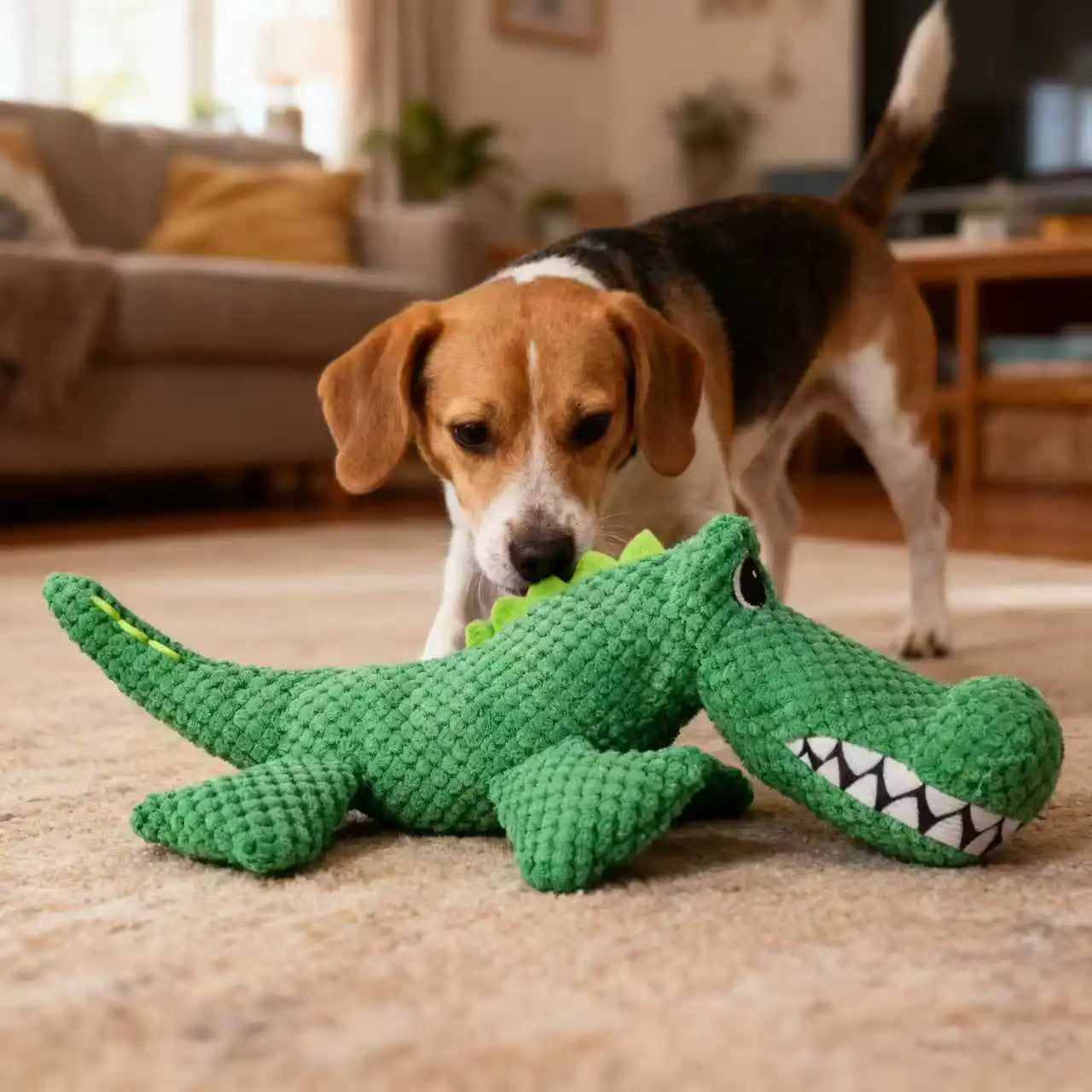 Chew-Resistant Plush Squeaky Toy