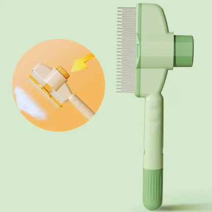 Self-Cleaning Pet Grooming Brush – One-Click Deshedding & Massage Comb for Dogs & Cats