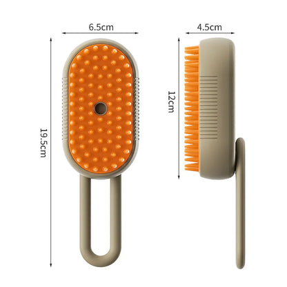 3-In-1 Steamy Pet Grooming Brush