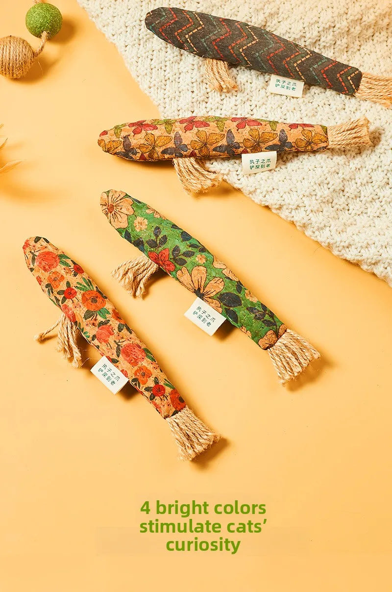 Natural Matatabi Catnip Fish Toy – Interactive Chew & Teething Toy for Cats & Kittens