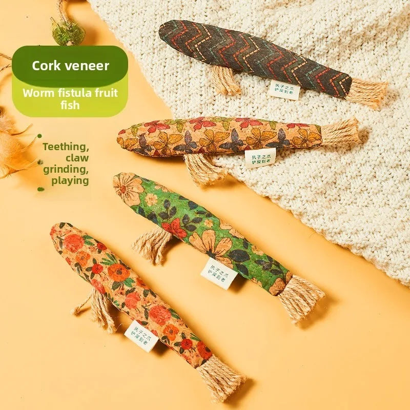 Natural Matatabi Catnip Fish Toy – Interactive Chew & Teething Toy for Cats & Kittens