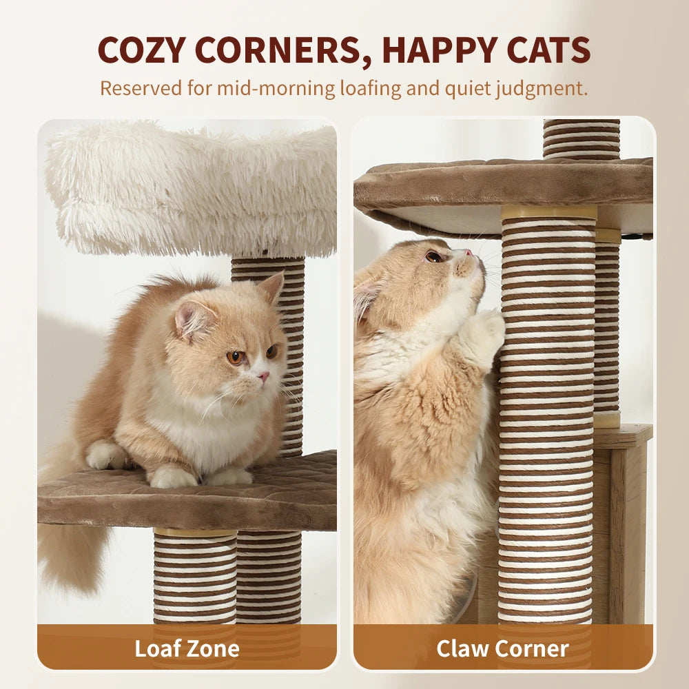 Multi-Tier Cat Tree Tower – Climbing Frame with Scratching Posts & Cozy Perch