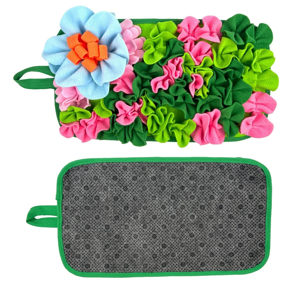 Interactive Floral Feeding Mat for Rabbits