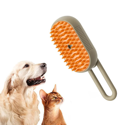 3-In-1 Steamy Pet Grooming Brush