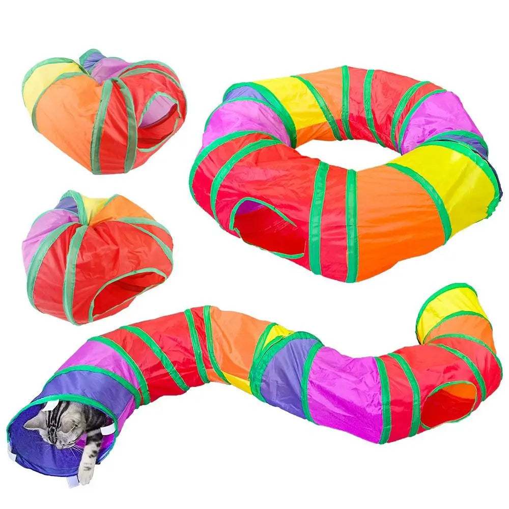 Portable Foldable Cat & Rabbit Tunnel – Interactive Play Tube for Exercise & Enrichment
