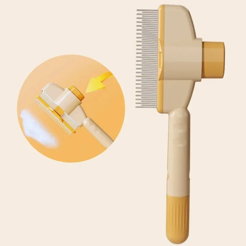 Self-Cleaning Pet Grooming Brush – One-Click Deshedding & Massage Comb for Dogs & Cats