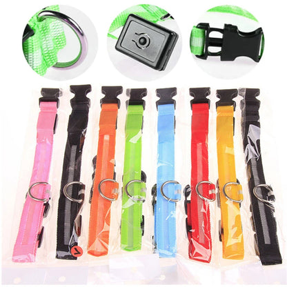 USB Rechargeable LED Dog Collar with Detachable Pendant – Luminous Safety Collar for Dogs & Cats