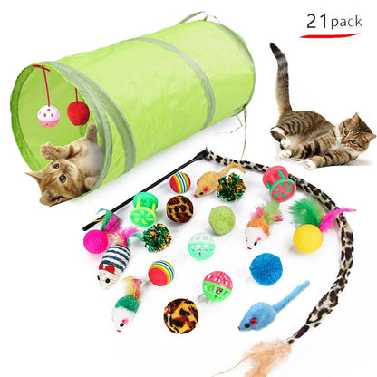 Cat Toy Variety Pack – Interactive Balls, Teasers & Sisal Mouse Set