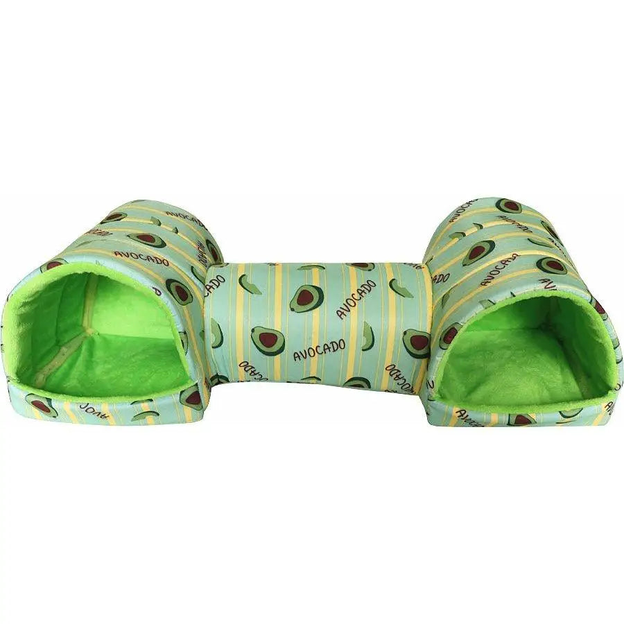 Fleece Pet Tunnel Hideaway – Cozy Burrow Bed for Cats & Rabbits
