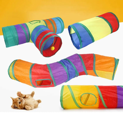 Portable Foldable Cat & Rabbit Tunnel – Interactive Play Tube for Exercise & Enrichment
