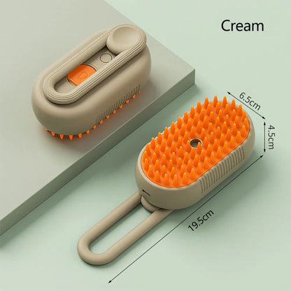 3-In-1 Steamy Pet Grooming Brush