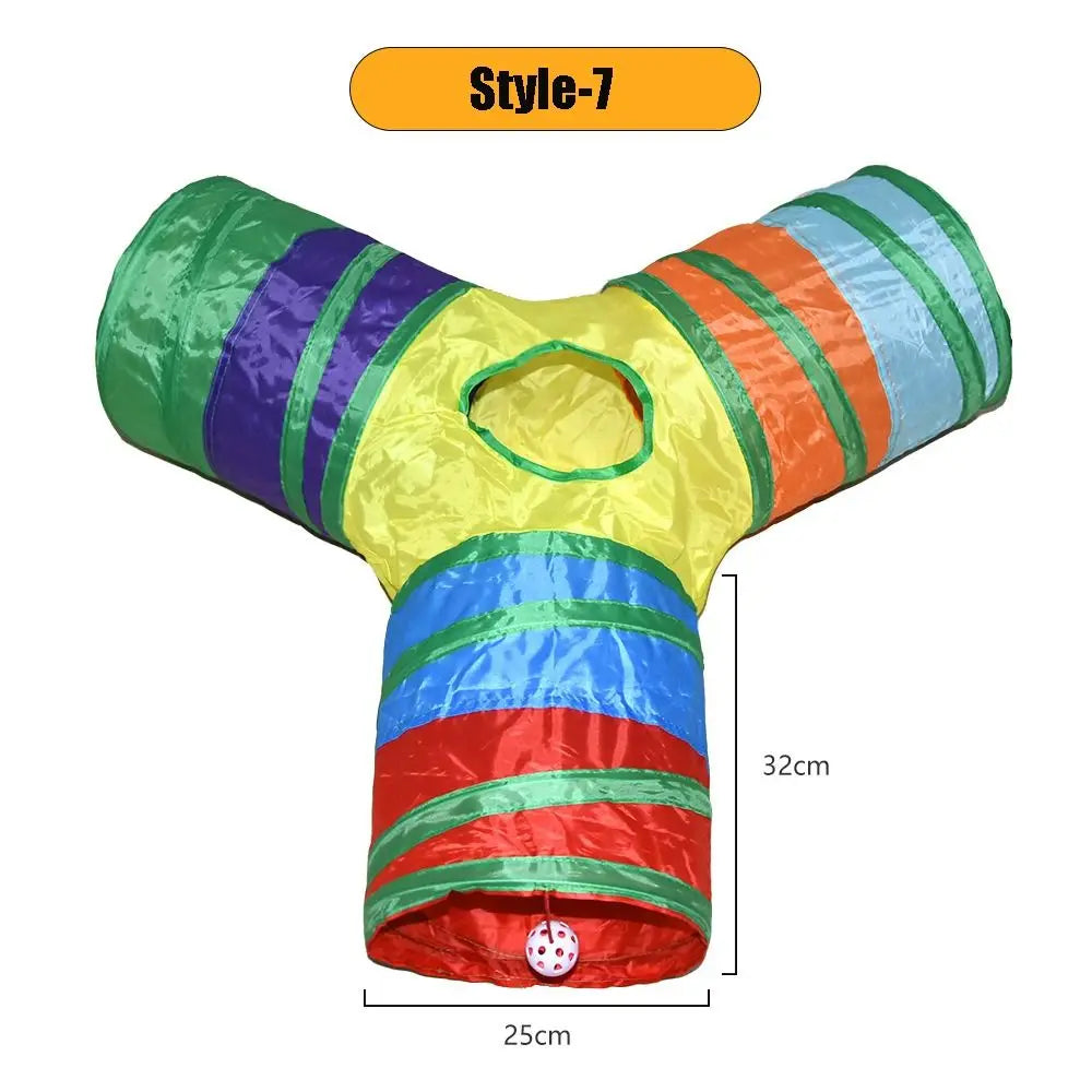Portable Foldable Cat & Rabbit Tunnel – Interactive Play Tube for Exercise & Enrichment