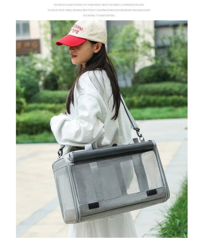 Premium Large Capacity Travel Bag for Cats, Dogs & Rabbits