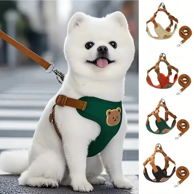 Adjustable Reflective Pet Harness & Leash Set
