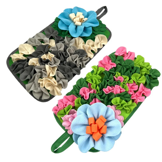 Interactive Floral Feeding Mat for Rabbits